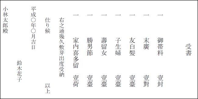 受書（うけしょ）