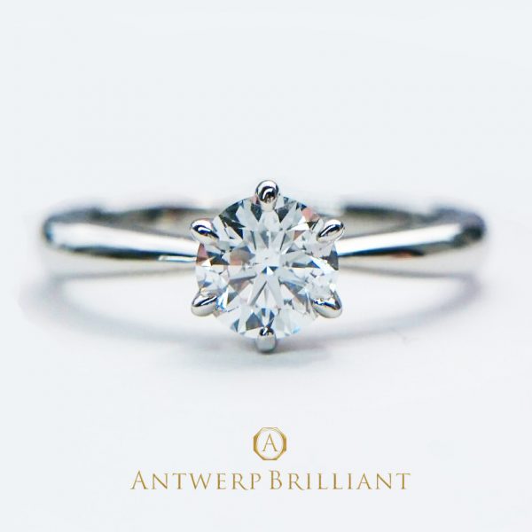 ”Evening Star” solitaire diamond ring