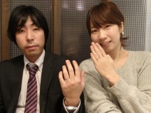 ブローチ新潟で結婚指輪を購入した先輩カップル