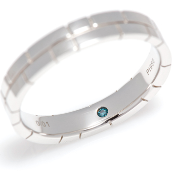 リングの内径に誕生石を新潟の花嫁はお守りに出来る