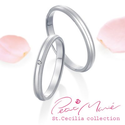 シンプルダイヤモンド1石の鍛造マリッジリング