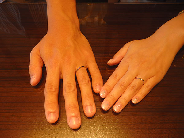 新潟　結婚指輪　シンプル　BRIDGE　雪解け