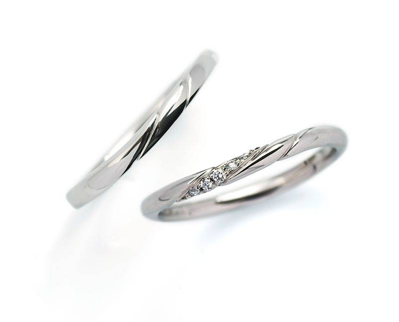 新潟　結婚指輪　シンプル　BRIDGE　雪解け