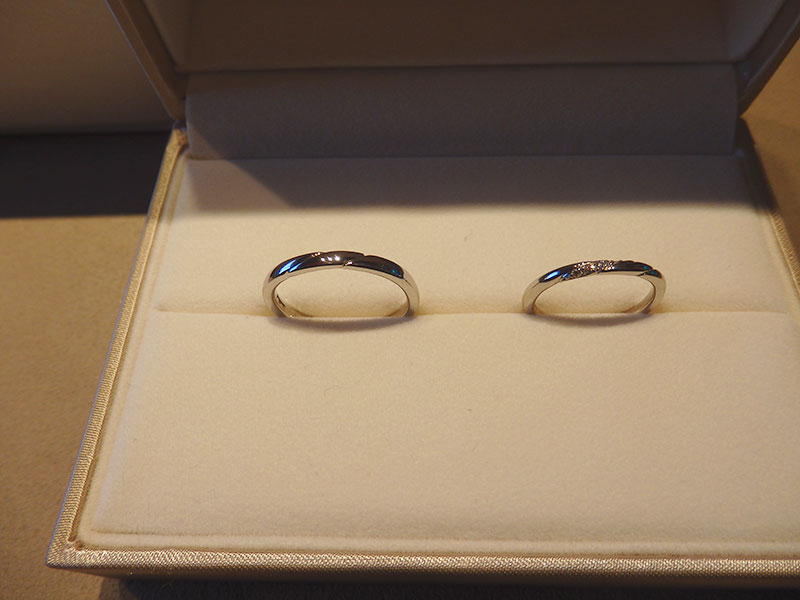 新潟　結婚指輪　シンプル　BRIDGE　雪解け