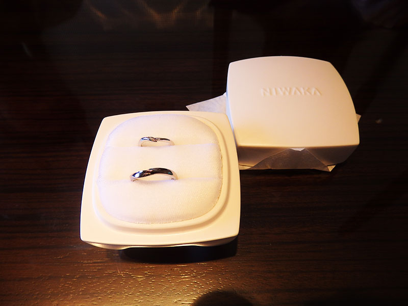 新潟　結婚指輪　NIWAKA　俄　初桜　細身　桜