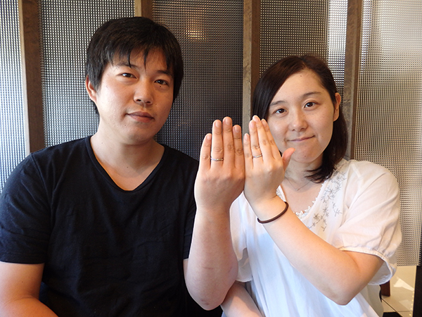 お二人にピッタリの着け心地の良いリング