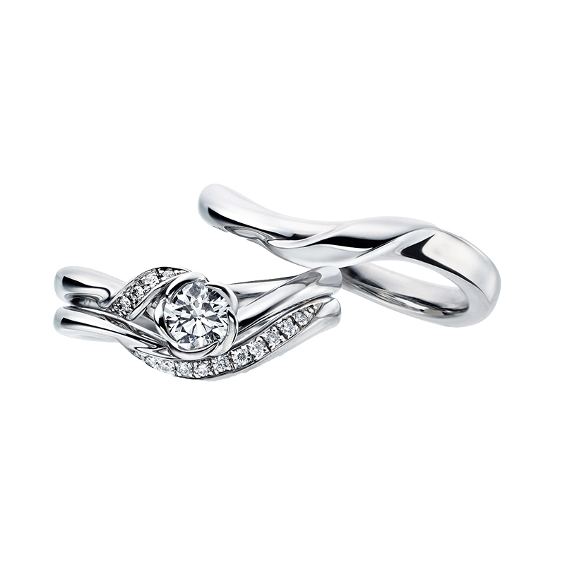 新潟結婚指輪婚約指輪可愛いマリッジリングダイヤモンドラムレート