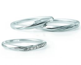 LUCIEルシエRippleリップルはシンプルで着け心地が良く指が綺麗に見える新潟で人気の結婚指輪婚約指輪です