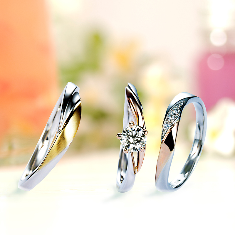 新潟　BROOCH　婚約指輪　結婚指輪　ダイヤモンド　コンビリング　LAPAGE　ラパージュ　可愛い　花モチーフ