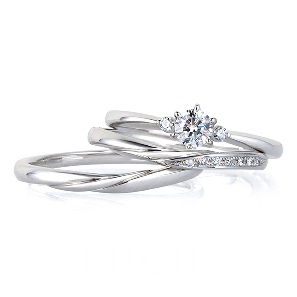 LUCIEルシエRippleリップルはシンプルで着け心地が良く指が綺麗に見える新潟で人気の結婚指輪婚約指輪です