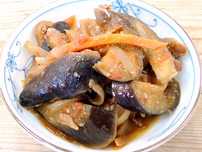 茄子と豚肉のトマト煮