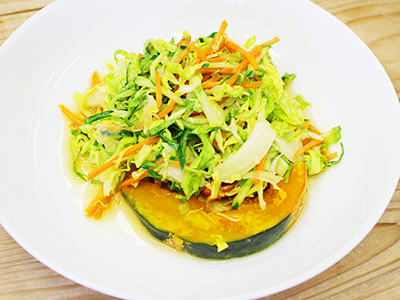 かぼちゃと春玉ねぎのサラダ