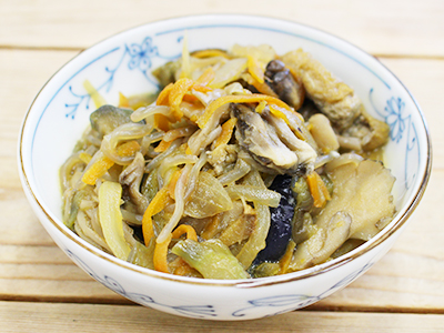 しらたきとなすのしぐれ煮