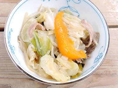 野菜と豚肉のおひたし