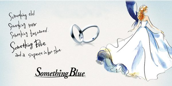 シンプルな結婚指輪はサムシングブルー