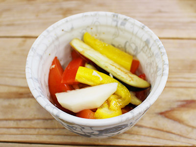 なすとパプリカのサラダ