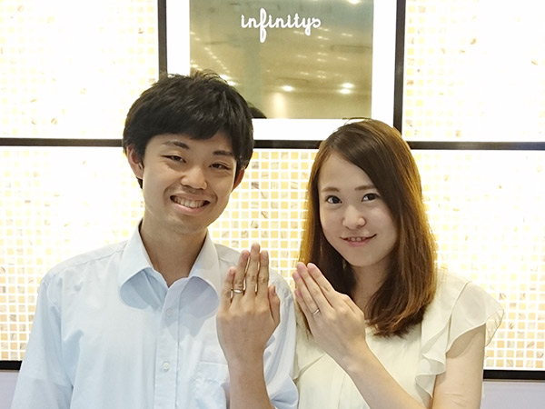 妻に一番似合っていた指輪にしました♪