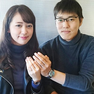 鍛造仕上げの結婚指輪プチマリエ渡邉直樹様20171017