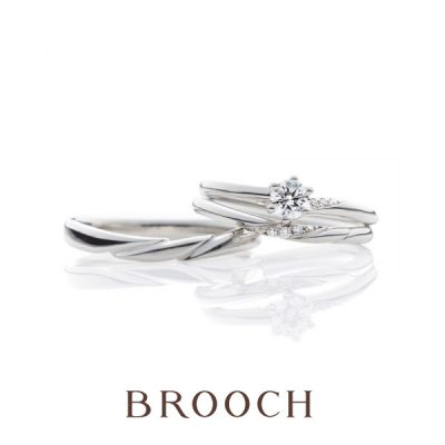 新潟で可愛いおしゃれなデザインの結婚指輪をお探しならブローチで取扱いブリッジのゆきどけ
