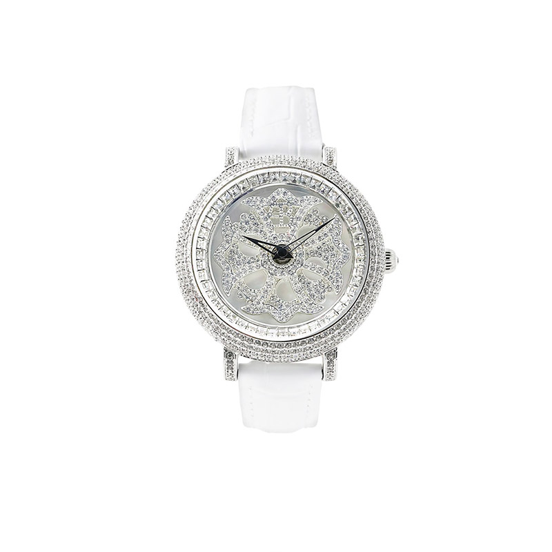 LILY 40MM WHITE x SILVER <革ベルト>