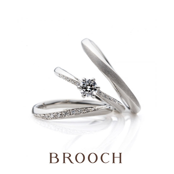 新潟でシンプル可愛いダイヤの結婚婚約指輪ならBRIDGEのやわらかな春風