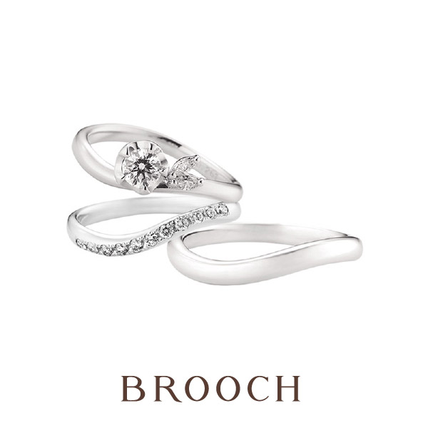 新潟で緩やかな可愛いデザインの結婚指輪・婚約指輪を探すならブローチのつむぎが人気でおすすめ
