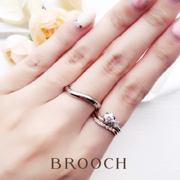 新潟で緩やかな可愛いデザインの結婚指輪・婚約指輪を探すならブローチのつむぎが人気でおすすめ