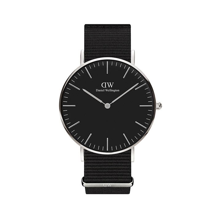 36mm Classic Black CORNWALL / SILVER