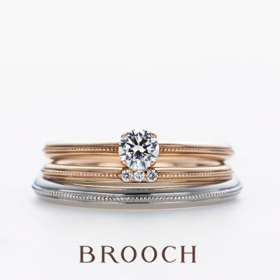アンティーク可愛いミルグレインの人気結婚指輪を探すならBROOCH