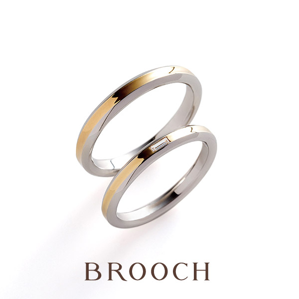 二色コンビの可愛い結婚指輪探すならBROOCH取扱いENUOVE
