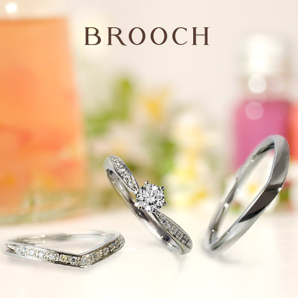 ダイヤモンドが華やかで可愛い人気のVデザインならLAPAGE