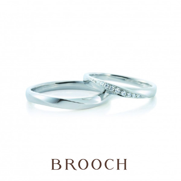 今人気の綺麗めデザインの結婚指輪ならカフェリングのウイ