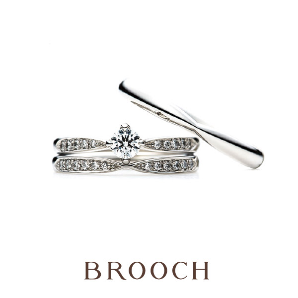 星のモチーフのデザインが美しいきれいめ結婚指輪婚約指輪