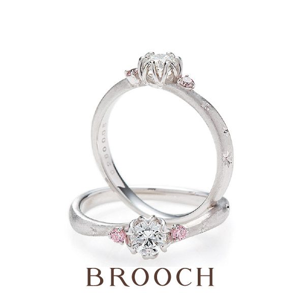 シンプル王道婚約指輪　新潟で唯一取扱いのあるBROOCHブローチにあるBRIDGEブリッジ　に決まり