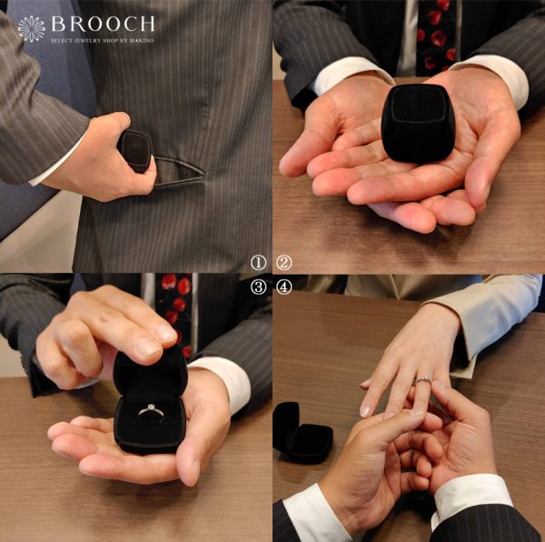 新潟のプロポーズリングはブローチダイヤモンド