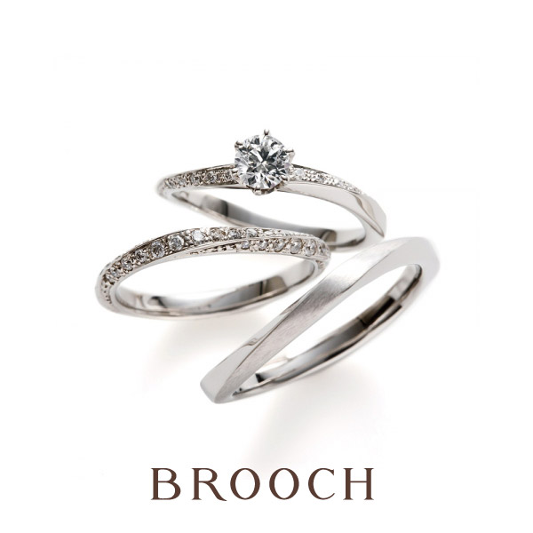 新潟で人気のシンプルかわいいおしゃれな結婚指輪婚約指輪を探すならブローチで取り扱いの有るブリッジのブライダルリングがおすすめ