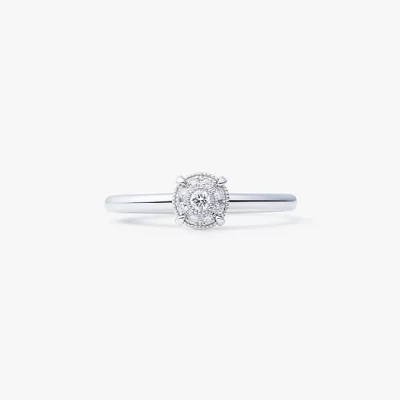 ダイヤモンドを贅沢に使用　ミル打ちがオシャレでアンティークなデザインの婚約指輪　ルシエのトロイメライ