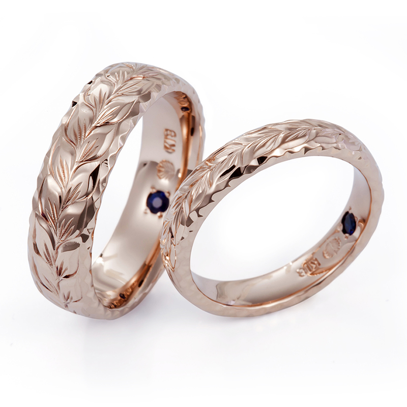 彫りのデザインがかっこいいし美しいハワイアンジュエリー結婚指輪ならMAKANAが安心