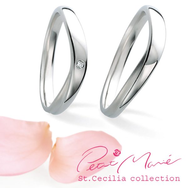 新潟結婚指輪婚約指輪かわいいプチマリエローズサファイア