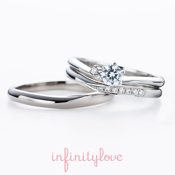 シンプル可愛い結婚指輪マリッジリングはinfinityloveインフィニティラブのムーンMOON月