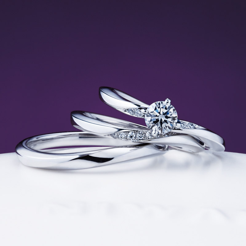 シンプルきれいで上品なNIWAKA俄ニワカにわかのマリッジリング結婚指輪婚約指輪は新潟BROOCHで朝葉露華