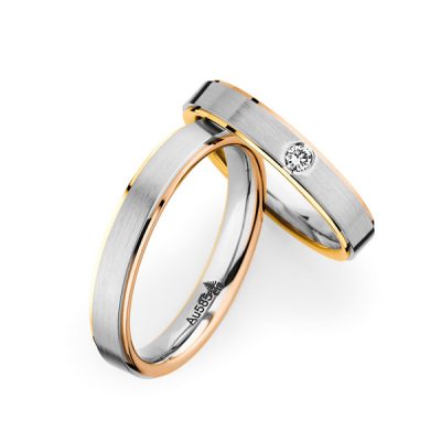 ３色カラーが珍しい強度が高く、変形しにくい結婚指輪