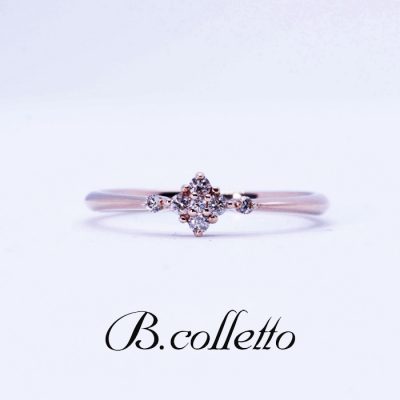 B.colletto side melee flower ring(YG)