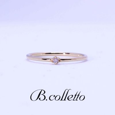 B.colletto dia 1P pinky ring
