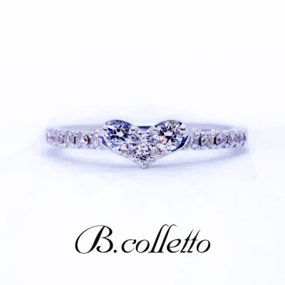 B.colletto heart half eternity ring