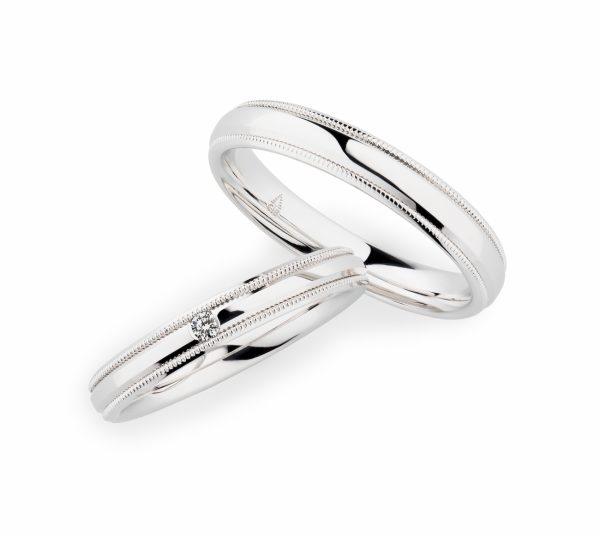 新潟で人気のかわいいミル打ちデザインの丈夫な結婚指輪 新潟の婚約指輪 結婚指輪 Brooch ブローチ