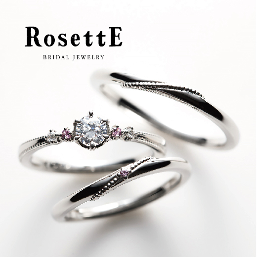 新潟アンティーク調の結婚指輪（マリッジリング婚約指輪（エンゲージリング）RosetteE（ロゼット）