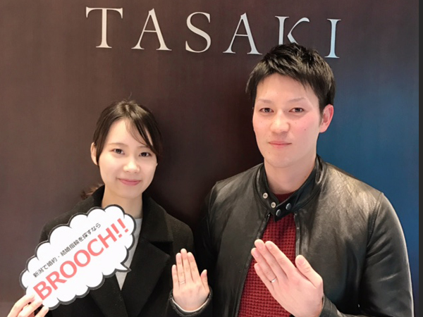 一番キラキラ輝いていたTASAKI（タサキ）の結婚指輪にひとめ惚れ！