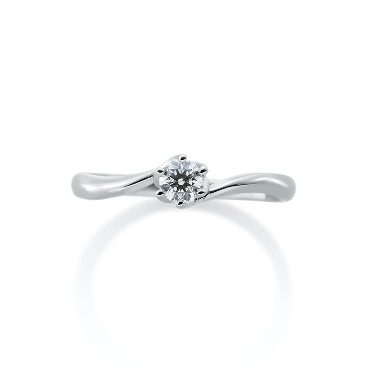 骨格ストレートさんにおすすめのシンプルなウェーブデザインが可愛い
一石ダイヤモンドの婚約指輪