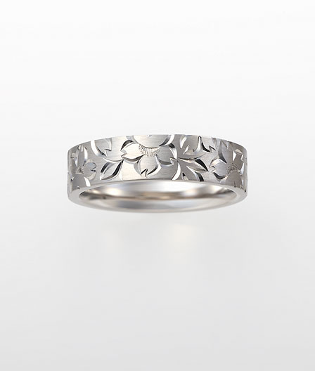 和柄彫デザインの結婚指輪